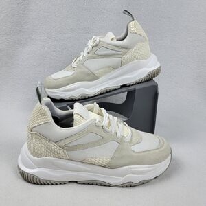 P448 Bambi Luke Sneakers Women's Shoes Size US 7 EU 38 Beige Chunky Platform